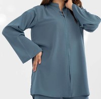 Ensemble 2 pièces haut et pantalon islamique Willson de haute qualité, respirant, avec logo personnalisé, unisexe, coupe ample, tenue décontractée quotidienne, broderie perlée modeste