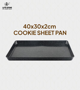 Plaque de cuisson rectangulaire en acier au carbone de qualité supérieure avec revêtement antiadhésif en granit multicouche, compatible four et distribution uniforme de la chaleur - Product Image 2