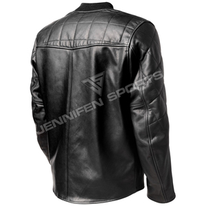 Veste en cuir véritable pour homme style Brando, veste de motard Perfecto noire, service OEM personnalisé - Product Image 4