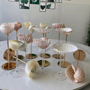 แก้วไวน์รูปหอยเชลล์/ถ้วยเปลือกหอย ของขวัญทำมือรักษ์โลก สำหรับตลาดขายส่งทั่วโลก ตกแต่งบ้านและห้องครัว - Product Image 1