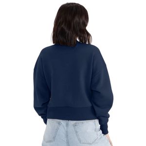 เสื้อสเวตเชิ้ตแขนยาวผู้หญิง คอกลมทรงโอเวอร์ไซส์ ผ้าฟลีซนุ่ม สวมใส่สบาย แฟชั่นลำลอง เหมาะสำหรับใส่ทุกวัน สตรีทแวร์ รับสกรีนโลโก้ - Product Image 2