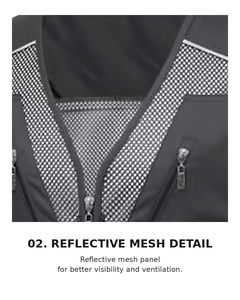 Lightweight Polyester High-Visibility Leisure <b>Utility</b> <b>Vest</b> for Men | MARK MK-264 OEM/ODM Korean Brand - Product Image 4