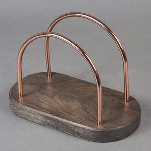 Support de serviettes carré en métal et bois pour la vente en gros, organisateur de table, distributeur de mouchoirs, présentoir de mouchoirs - Product Image 5