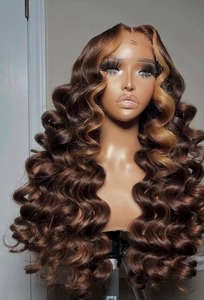 Peluca de Cabello Humano de 24 Pulgadas de Calidad de Exportación para Mujer, Peluca sin Pegamento con Encaje HD y Cabello de Bebé, Acabado Natural, Disponible para la Venta - Product Image 4