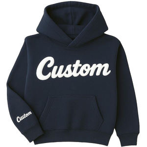 Sweat-shirt à capuche personnalisé pour homme, broderie personnalisée, impression 3D en relief, streetwear, logo personnalisé, fabricant de vêtements OEM - Product Image 5