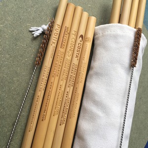 Wholesale <b>Bamboo</b> Reusable <b>Bamboo</b> Straws - Eco Friendly with Straw Cleaner <b>Brush</b> & Pouch - Product Image 1