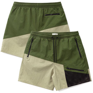 Custom Men's Windbreaker <b>Shorts</b> Quick Dry Nylon Color Block Patchwork Zipper Pocket Mesh Streetwear Outdoor Athletic <b>Shorts</b> - Product Image 5