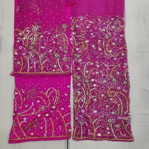 Customizable African Ethnic Floral Hand Beaded Stone Wedding <b>Dress</b> with Polyester Fabric for Women - Product Image 4