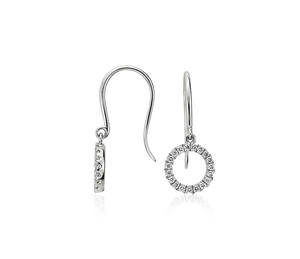 Pendientes de Diamantes Cultivados en Laboratorio Platinum Circle, Joyería Nupcial - Product Image 1