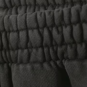 Pantalon de survêtement noir brodé pour homme, taille élastique, poches latérales, décontracté, respirant, écologique, léger, tricoté - Product Image 4