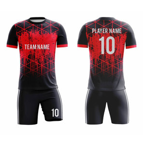 Custom Sublimated Soccer Jersey Set Men's White Red Stripe Moisture Wicking <b>Athletic</b> Fit Short Sleeve All Seasons Team Uniform - Product Image 4