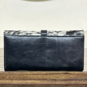 กระเป๋าสตางค์หนังมีสไตล์สำหรับผู้หญิง,กระเป๋าคลัทช์หนังวัวพิมพ์ลายหนังวัวแท้ของขวัญพิมพ์ลายสำหรับผู้หญิง - Product Image 5