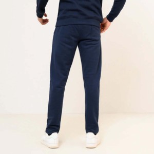 Conjunto de Sudadera con Capucha Azul Marino para Hombre, Pantalones Deportivos Casuales de Color Sólido, Chándal Completo, Ropa Deportiva de Invierno, 100% Algodón Felpa - Product Image 4