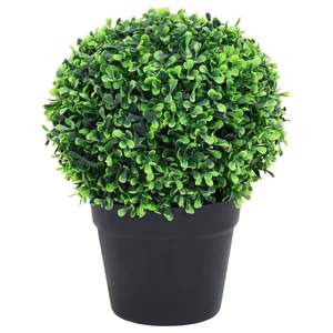 Juego de 2 Plantas Artificiales Verde Intenso de Polietileno y Polipropileno, Categoría de Producto: Plantas y Vegetación Artificial - Product Image 2