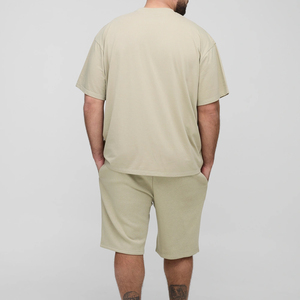 Nouvel ensemble décontracté 2 pièces pour homme, collection été 2026 – Survêtement respirant en coton/polyester de haute qualité avec logo personnalisé - Product Image 2