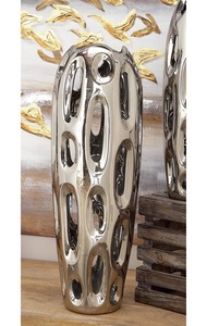 Vase de table rond moderne en fer de luxe, support décoratif pour fleurs, centre de table pour salle à manger et salon, présentoir floral - Product Image 6