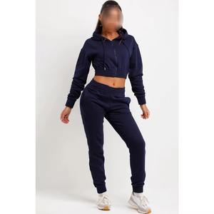 ชุดวอร์มผู้หญิงขายส่ง ทรงเข้ารูป เสื้อครอปและกางเกงขายาว ชุดลำลองสำหรับวิ่งออกกำลังกาย ชุดวอร์มครอปผู้หญิง - Product Image 6