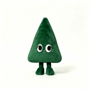 Peluche de árbol de pino de dibujos animados personalizado, muñeco de peluche de árbol de hoja perenne, peluche de árbol de Navidad minimalista, peluche de árbol triangular kawaii - Product Image 1