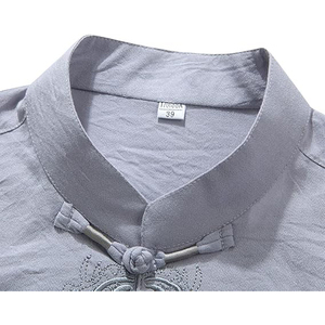 Traje Tang de Poliéster y Algodón, Chaqueta de Manga Larga para Hombre, Estilo Chino - Product Image 4