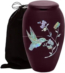 Cremation Urn for Ashes Flying Bird Engraving Metal Urns for Adult/Pet/Child Customized Size Wholesale Funeral Supplies