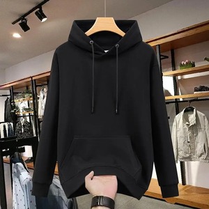 Men's Mint Green Hooded Sweatshirt Regular Fit Cotton Knitted Casual Autumn Wear With Front Pocket Oversized Style 2027 - Product Image 2