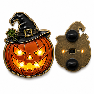 Pins Esmaltados de Metal con Diseño Personalizado de Ataúd de Vampiro Interactivo para Halloween - Product Image 5