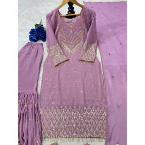 ชุดเครื่องแต่งกายงานปาร์ตี้ของนักออกแบบหญิงพร้อม dupatta ที่สวยงามด้านบนและด้านล่าง - Product Image 5