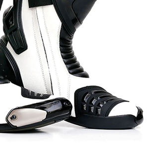 Chaussures de moto en cuir sur mesure, design racing, haute qualité, respirantes, imperméables, coupe-vent, anti-UV pour hommes - Product Image 6