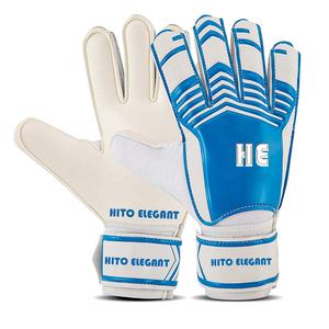 Gants de gardien de but en cuir de qualité supérieure, vente en gros personnalisée, couleurs unies, protection des doigts, conception de logo personnalisée, dos flexible - Product Image 1