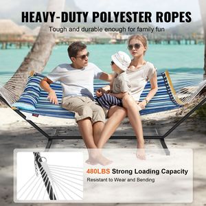 Amaca autoportante per esterni per due persone La capacità di 480 libbre include supporto per barra di Spreader curvo cuscino di trasporto portatile staccabile - Product Image 3