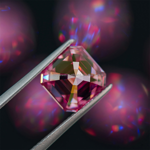 Fancy Vivid Asscher Cut Pink Diamond 1.08ct Vs1 VV1 Asscher Cut GIA Certified Lab Grown Diamond para joyería Diamante Suelto CVD - Product Image 3