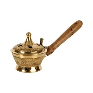 Brass Incense <b>Burner</b> with Cross Gold Polished Handmade <b>for</b> Church Altar Home Spiritual Decoration Summer Use Incense <b>Burner</b> - Product Image 3