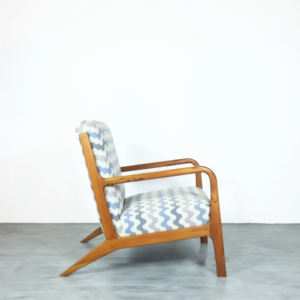 Chaise longue modulaire rembourrée en tissu, style vintage, durable et écologique, avec structure en bois massif, idéale pour appartement, balcon ou réception - Product Image 2