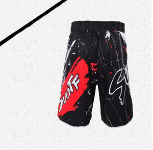 Shorts de sport haute performance pour hommes, respirants, anti-humidité, extensibles, pour entraînement fitness, 100% polyester, antibactériens, OEM ODM - Product Image 3