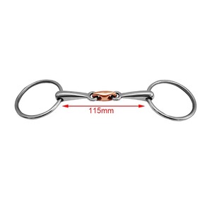 Mors à étrier articulé en acier inoxydable et cuivre, mors à double articulation multi-tailles pour l'entraînement et l'équitation équestre - Product Image 2