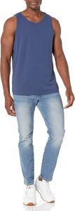 Men's Solid Color Knitted Sleeveless Tank Top O-Neck Casual Muscle <b>Vest</b> Blue Plus Size - Product Image 5