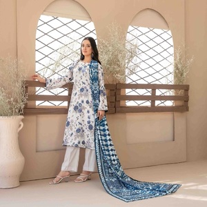 Super vendedor completo-pakistaní 3 piezas señoras Salwar Kameez trajes bordado Tawakkal colección Viscosa Material fiesta indio - Product Image 3