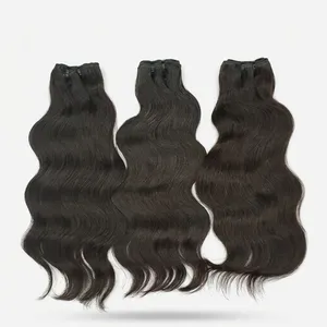 ผมแท้แบบ Remy Weft ลอนธรรมชาติ สีดำธรรมชาติ ผมแท้คุณภาพสูง 100%  สามารถปรับแต่งได้ - Product Image 1