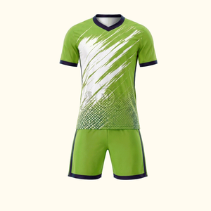 Conjunto de Camiseta de Fútbol Azul Claro para Hombre, Cuello en V, Manga Corta, Estampado Degradado Sublimado, Transpirable, para Todas las Temporadas - Product Image 6
