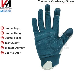 Custom Logo Gardening Gloves Waterproof Fabric Fast Shipping OEM Heavy Duty Gardening Gloves Non <b>Slip</b> Palm Wholesale Price - Product Image 3