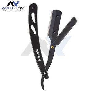 Navaja de Afeitar Recta Personalizada con Logotipo para Hombre, Navajas para Barbero, Navaja de Afeitar Recta con Bloqueo Giratorio, Estuche de Cuero Personalizado - Product Image 4