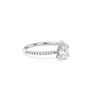 Bague de fiançailles REYES Classic Design en or rose massif 14 carats, forme poire, diamant de laboratoire de 1,18 carat, pour femme, bijoux fins - Product Image 3