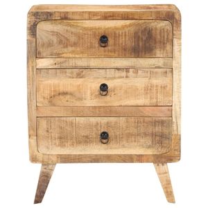 Credenza in Legno di Mango Naturale con Design Rustico e Finitura Grezza - Product Image 3