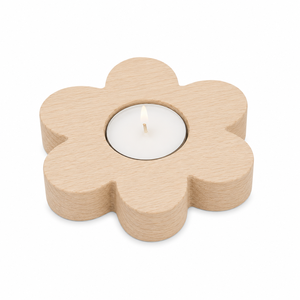 Wholesale Eco-Friendly Flower Shaped Wooden <b>Tea</b> <b>Light</b> Holder For Modern Home Decor Centerpiece Wood Tealight Candle Stand - Product Image 1