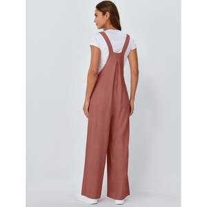 2025 monos holgados 3XL para mujer, trajes de moda de verano y primavera, monos informales de pierna ancha para vacaciones en la playa - Product Image 4