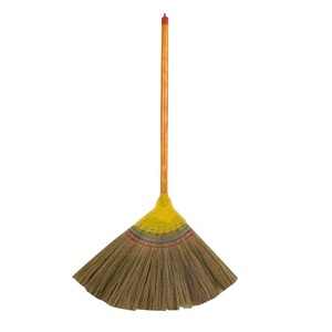 <b>Wooden</b> Grass <b>Broom</b> Stick with Durable Plastic <b>Handle</b> Friendly Product for Household Use - Product Image 1