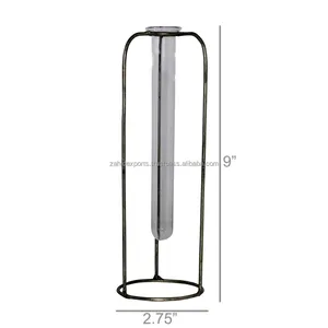 Jarrón de Flores Cuadrado Transparente de Hierro, Decorativo, Moderno y de Lujo, Diseño Costero, para Mesa, Hotel, Decoración de Interiores, Exportación a Granel, Zahid - Product Image 2