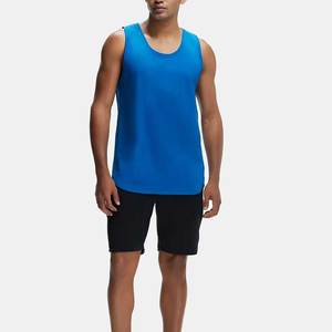 Camiseta sin Mangas Azul para Hombre, Cuello Redondo, Estilo Casual, Tejido Transpirable - Product Image 2