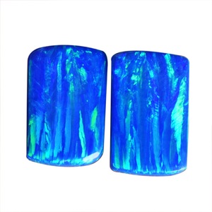 Nouveau fournisseur et fabricant indien, opale bleue verte 100% naturelle, cabochon rectangulaire 18x11x2.5 MM, poli pour la décoration des ongles - Product Image 1