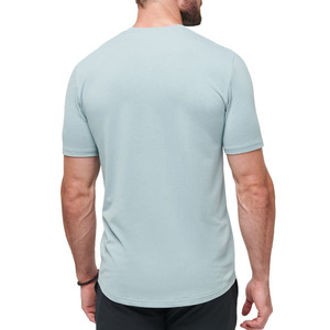 T-shirt d'été pour hommes, matière en coton respirant, confortable, décontracté, à porter au quotidien, coupe régulière, manches courtes, style col rond - Product Image 2